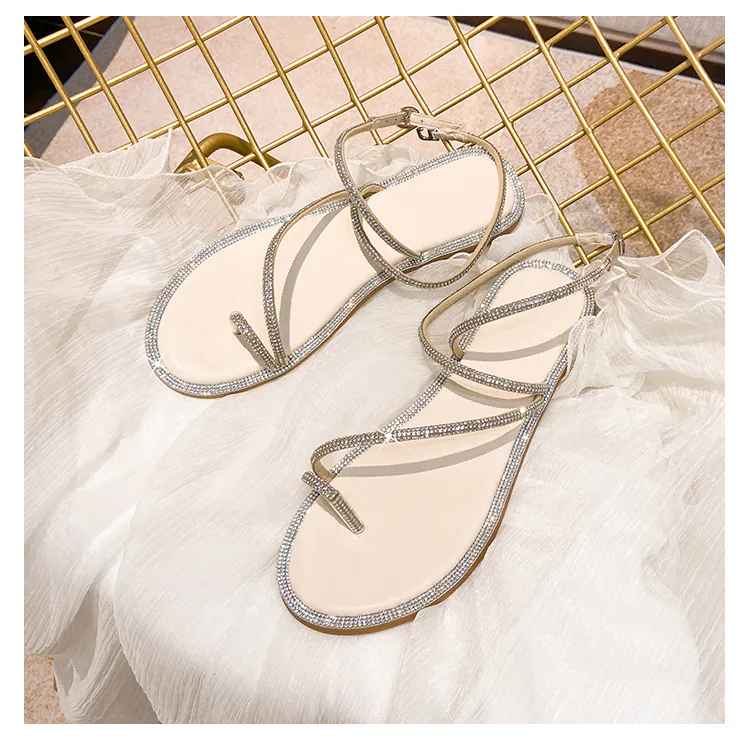Flat Bohemian Crystal Sandals | 平底水鑽波西米亞仙女涼鞋