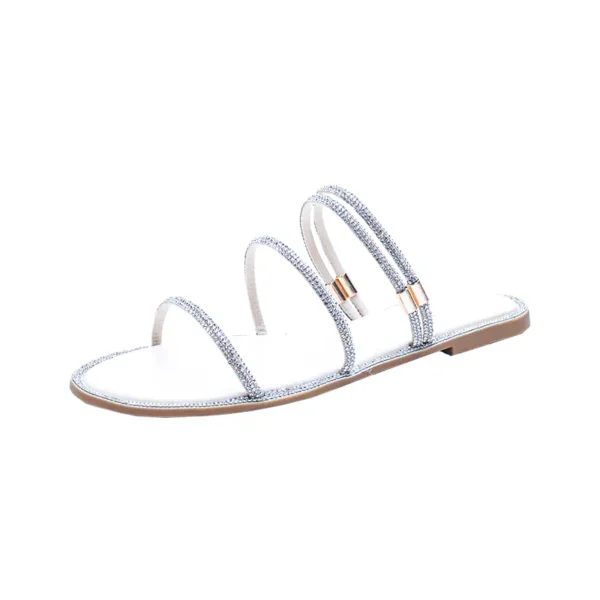Convertible Flat Crystal Sandals |水鑽兩穿平底涼拖鞋
